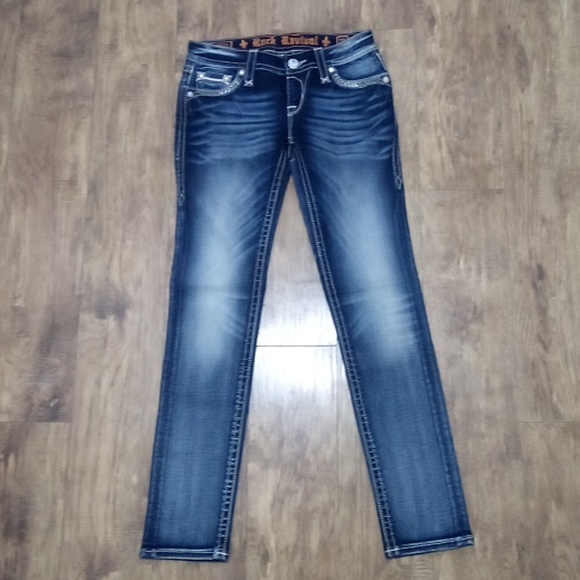 Rock Revival Women's Jeans 26 Etty Rhinestones Embroidered NWOT DEFECT SEE PHOTO - Picture 4 of 9